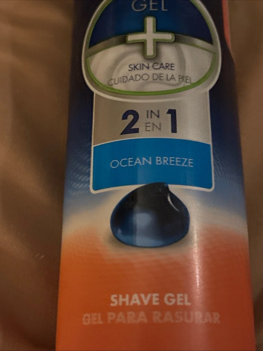 Gillette fusion pro glide sensitive 2 in 1 shave gel ocean breeze 6 oz
